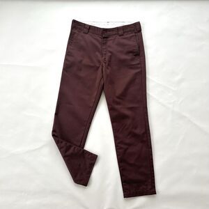 Carhartt WIP Master Pants Mens 32 x32 Burgundy Regular Straight